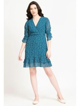 June 9 Clothing - Flirtatious Floral Printed Chiffon Short Mini Dress