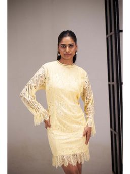 SAKSHI G CHAWLA - Yellow Astroil Dress