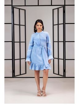 SAKSHI G CHAWLA - Blue Nora Dress with Belt