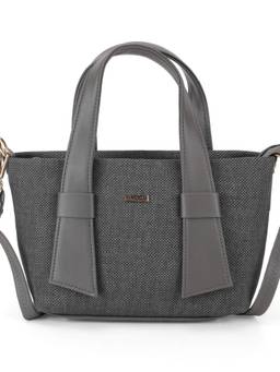 Mochi - Women'S Gray Handbag with Detachable Strap