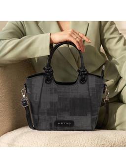 Metro - Black Women's Handbag with Detachable Strap