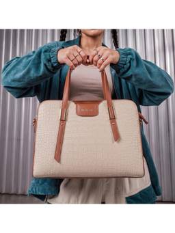 Mochi - Beige Women's Satchel Bag with Detachable Strap
