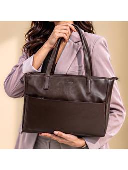 Metro - Brown Classic Women Casual Tote Bag