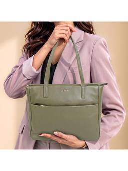Metro - Green Polished Women Casual Tote Bag