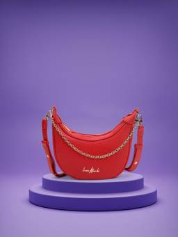 Mochi - Women Red Sling Bag with Detachable Strap