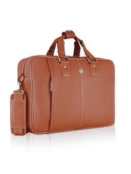 WILDHORN - Men Leather Laptop Bag With Detachable Strap - Tan