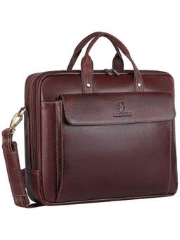 WILDHORN - Men Textured Laptop Bag With Detachable Strap
