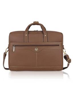 WILDHORN - Men Leather Laptop Bag With Detachable Strap - Brown