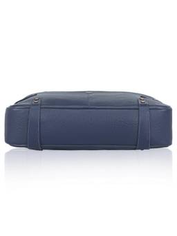 WILDHORN - Men Leather Laptop Bag With Detachable Strap 16 inch - Navy Blue