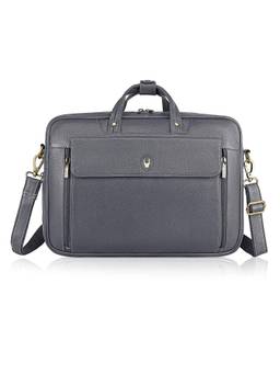 WILDHORN - Men Grey Textured Laptop Bag With Detachable Strap