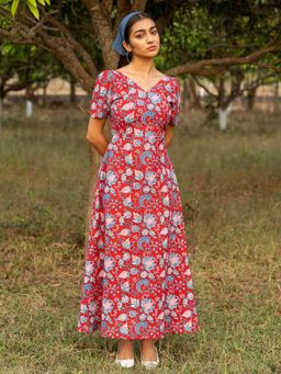 Notch Above - Fleur Dress In Red