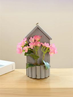 The Better Home - 24 Headed Pink Spring Hydrangea Artificial Plant