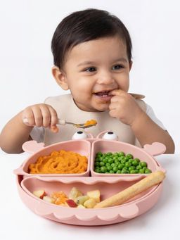 Haus & Kinder - Baby Crab Silicon Suction Plate With 3 Section Plate