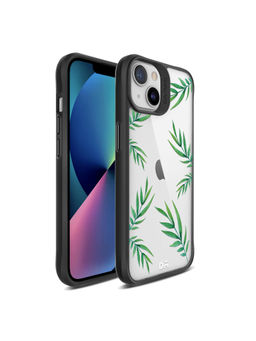 DailyObjects - Clear Leaves Black Hybrid Clear Case Cover for iPhone 13 Mini 5.4 inch