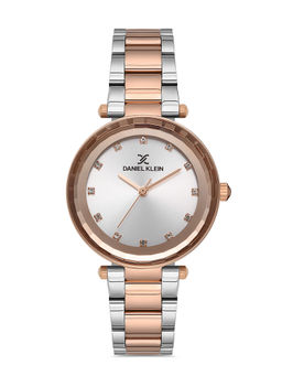 Daniel Klein - Silver Color Stainless Steel Strap Watch for Women DK.1.13147-3