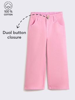 Hopscotch - Pure Cotton Overdyed Wide Leg Pant