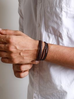 Joker and Witch - Joker & Witch Cadmus Brown Leather Black Buckle Bracelet