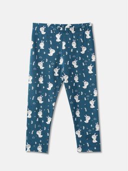 R&B - Girls Blue Printed Leggings