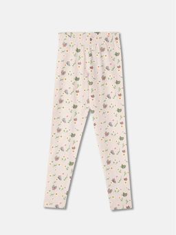 R&B - Girls Pink Printed Leggings