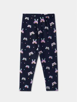 R&B - Girls Blue Printed Leggings