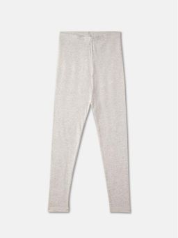 R&B - Girls Grey Melange Solid Leggings