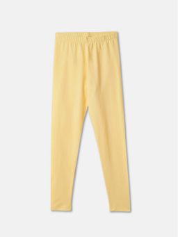 R&B - Girls Yellow Solid Leggings