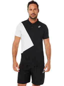 ASICS - Court Color Block Polo Black Men Tennis T-shirts
