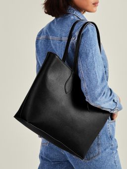 Accessorize London - Women Black Laptop Tote Bag