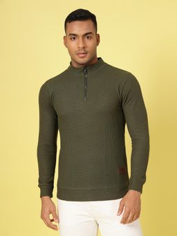 RIGO - Men Olive Waffle T-Shirt