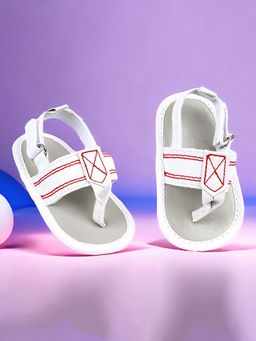 Baby Moo - Classic Hook-Loop Anti-Skid Open Toe Sandals - White