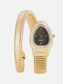 Haute Sauce - Women Oval Black Dial Analog Watch - HSWC1452 (M)