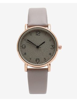 Haute Sauce - Women Marker Leather Strap Grey Dial Analog Watch - HSWC1042 (M)