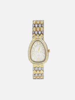 Haute Sauce - Women The Roman Ophidian Oval White Dial Analog Watch - HSWC1118 (M)