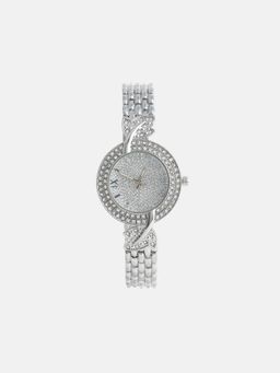 Haute Sauce - Women The Foliage Round Silver Dial Analog Watch - HSWC1197 (M)