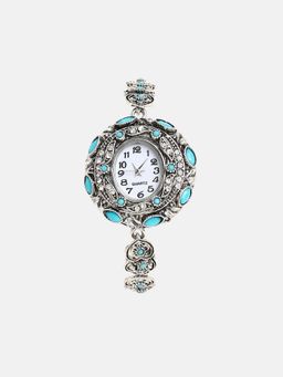 Haute Sauce - Women The Stone Heart Round White Dial Analog Watch - HSWC1233 (M)