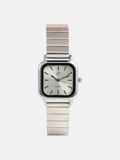 Women The Downtown Chain Square Silver Dial Analog Watch - HSWC1265 (M)