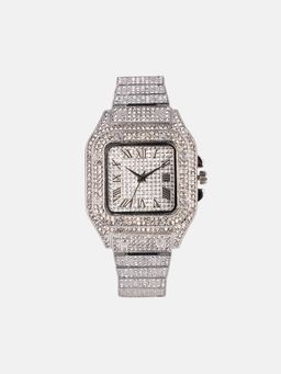 Haute Sauce - Women The Bijou Roman Square White Dial Analog Watch - HSWC1273 (M)
