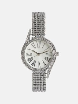 Haute Sauce - Women The Roman Dotted-Swirl Round White Dial Analog Watch - HSWC1304 (M)