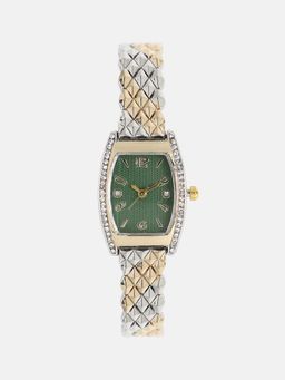 Haute Sauce - Women The Scalia Regent Oblong Green Dial Analog Watch - HSWC1305 (M)