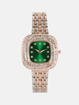 Haute Sauce - Women The Jolie Vortex Square Green Dial Analog Watch - HSWC1316 (M)