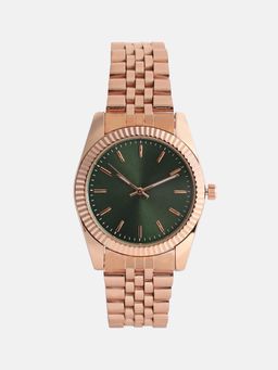 Haute Sauce - Women The Zurich Round Green Dial Analog Watch - HSWC1329 (M)