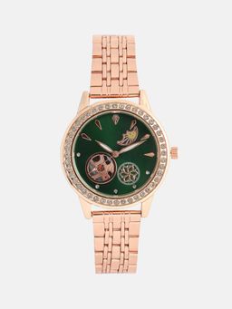 Haute Sauce - Women The Aloha Round Green Dial Analog Watch - HSWC1331 (M)