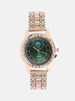Haute Sauce - Women The Nautical Round Green Dial Analog Watch - HSWC1334 (M)
