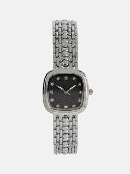 Haute Sauce - Women The Amunac Square Charcoal Dial Analog Watch - HSWC1337 (M)