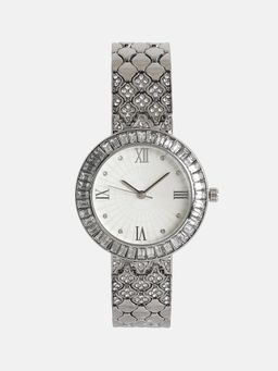 Haute Sauce - Women The Bijou Ophidian Round White Dial Analog Watch - HSWC1343 (M)