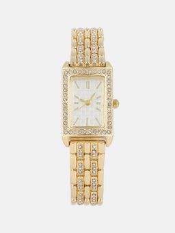 Haute Sauce - Women The Chacrie Rectangular White Dial Analog Watch - HSWC1349 (M)