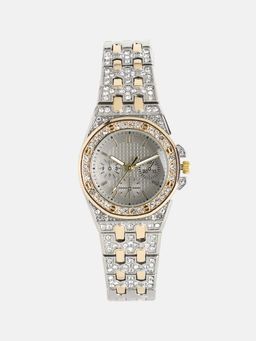 Haute Sauce - Women The Geneva H-Link Round Grey Dial Analog Watch - HSWC1365 (M)