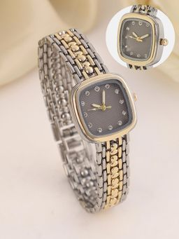 Haute Sauce - Women The Amunac Square Charcoal Dial Analog Watch - HSWC1370 (M)