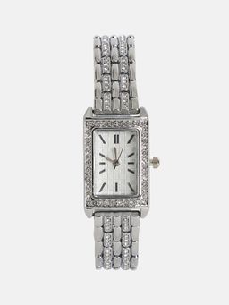 Haute Sauce - Women The Chacrie Rectangular White Dial Analog Watch - HSWC1385 (M)