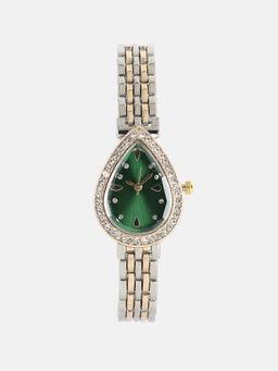 Haute Sauce - Women The Teardrop Asymmetric Green Dial Analog Watch - HSWC1395 (M)